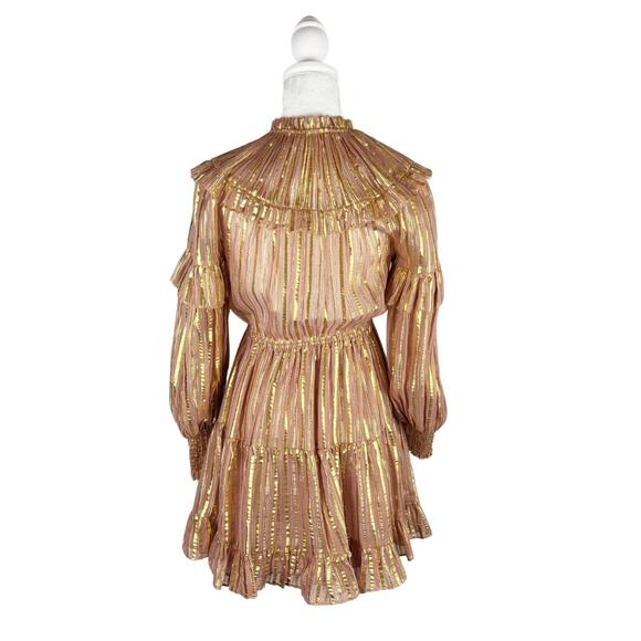 Ulla Johnson Averil Mini Dress 0 Pink Gold NEW - Picture 9 of 13